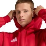 Mens adidas Entrada 26 Hoody red JZ6576 - Image 4