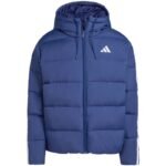 Mens adidas Ess 3S PD HD J jacket navy blue JX7799 - Image 2