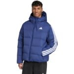 Mens adidas Ess 3S PD HD J jacket navy blue JX7799 - Image 4