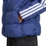 Mens adidas Ess 3S PD HD J jacket navy blue JX7799 - Image 6