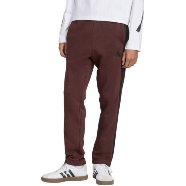 Mens adidas Essentials 3-Stripes Fleece Pants Brown JX0713
