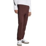 Mens adidas Essentials 3-Stripes Fleece Pants Brown JX0713 - Image 4