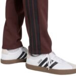 Mens adidas Essentials 3-Stripes Fleece Pants Brown JX0713 - Image 6