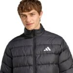 Mens adidas Essentials 3-Stripes Jacket Black JM8416 - Image 5
