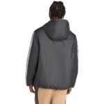 Mens adidas Essentials Climawarm 3-Stripes Insulated Hooded Jacket Black JM4042 - Image 3