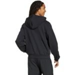 Mens adidas Essentials Climawarm Hybrid Down Hooded Jacket Black KA5251 - Image 3