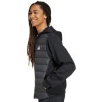 Mens adidas Essentials Climawarm Hybrid Down Hooded Jacket Black KA5251 - Image 5
