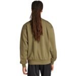 Mens adidas Essentials Feelcozy Fleece Sweatshirt Olive KD5149 - Image 3