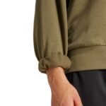Mens adidas Essentials Feelcozy Fleece Sweatshirt Olive KD5149 - Image 6