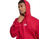 Mens adidas Essentials Feelcozy Hoodie red KC0907 - Image 5