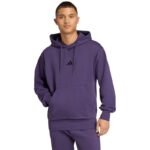Mens adidas Essentials Feelcozy purple sweatshirt JX5661