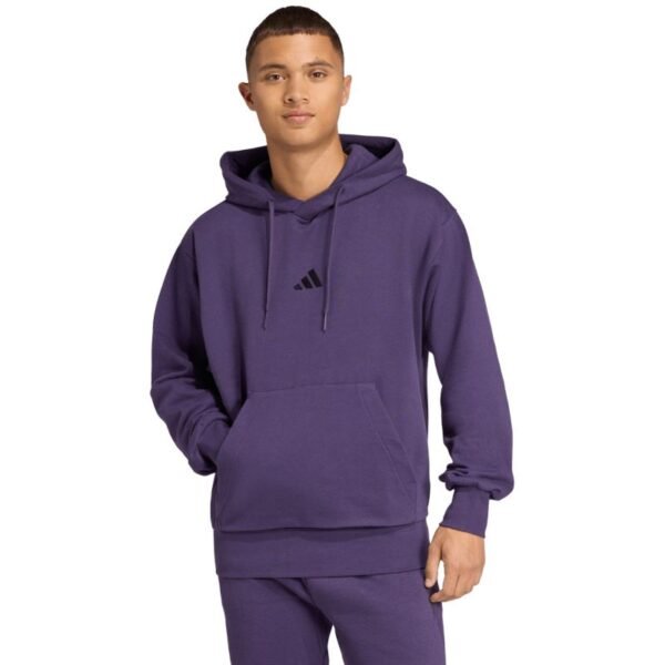 Mens adidas Essentials Feelcozy purple sweatshirt JX5661