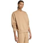 Mens adidas Essentials Loose Fit 3 Bar Logo Beige Sweatshirt JX5668 - Image 4