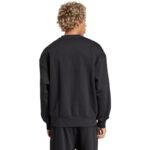 Mens adidas Essentials Loose Fit 3 Bar Logo Sweatshirt Black JF3542 - Image 3