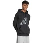 Mens adidas Holiday 3S Hoodie Black JM1698 - Image 4