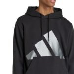 Mens adidas Holiday 3S Hoodie Black JM1698 - Image 5