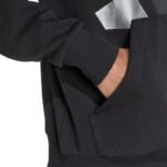 Mens adidas Holiday 3S Hoodie Black JM1698 - Image 6