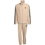 Mens adidas Sportswear Basic 3-Stripes Woven Tracksuit Beige JX3149 - Image 2