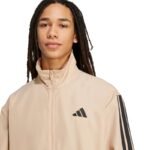 Mens adidas Sportswear Basic 3-Stripes Woven Tracksuit Beige JX3149 - Image 6