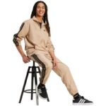 Mens adidas Sportswear Basic 3-Stripes Woven Tracksuit Beige JX3149 - Image 8