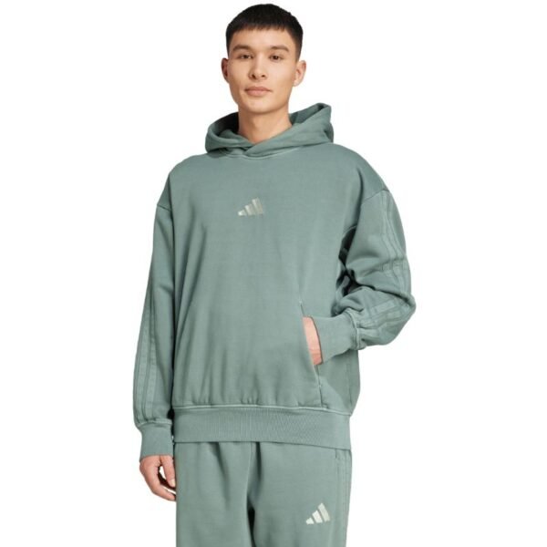 Mens adidas sweatshirt A SZN W FL HD green JL6538