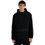 Mens fleece sweatshirt 4F M427 deep black 4FWAW25TFLEM427 20S