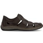 Mens leather openwork brown shoes Rieker 05281-25 - Image 2