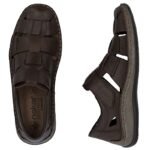 Mens leather openwork brown shoes Rieker 05281-25 - Image 4