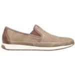 Mens leather openwork moccasins brown Rieker 11955-64 - Image 2