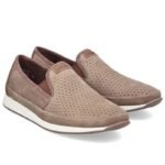 Mens leather openwork moccasins brown Rieker 11955-64 - Image 3