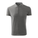 Mens Pique Polo Free Polo Shirt (Dark Gray Melange) - Image 2