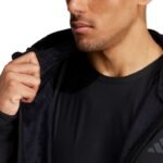 Mens sweatshirt adidas Designed for Training COLD.RDY Full-Zip Hoodie black IN5607 - Image 4