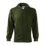 Mens Trendy Zipper Sweatshirt (Military) - Image 2