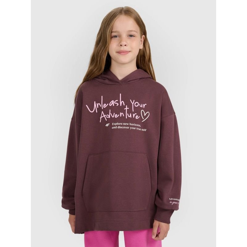 lupin-wear-ca-oversized-sweatshirt-with-hood-unzipped-for-girls-4f-4fjraw25tswsf2429-51s-1826381 Oversized sweatshirt with hood, unzipped, for girls, 4F 4FJRAW25TSWSF2429-51S - Image 1