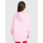 Oversized sweatshirt with hood, unzipped, for girls, 4F 4FJRAW25TSWSF2429-56S - Image 2