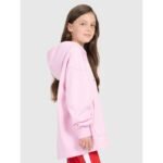 Oversized sweatshirt with hood, unzipped, for girls, 4F 4FJRAW25TSWSF2429-56S - Image 5