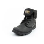 Palladium Womens Baggy Coated High Top Sneakers Fashionable Black - Image 3