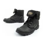 Palladium Womens Baggy Coated High Top Sneakers Fashionable Black - Image 8