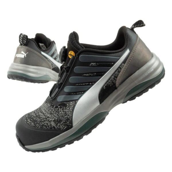 Puma Charge Black Disc Low S1P ESD HRO SRC Work Shoes Black BOA