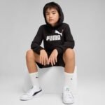 Puma ESS No. 1 Logo Hoodie for Kids Black 684909 01 - Image 5