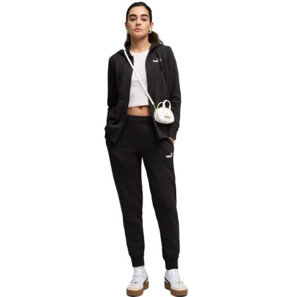 Puma Hodded Sweat Suit Womens Tracksuit Black 691902 01