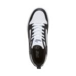 Puma Rebound V6 Lo Mid kids shoes white and black 393833 01 - Image 4