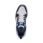 Puma Rebound V6 Lo Mid kids shoes white and blue 393833 28 - Image 4