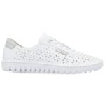 Rieker M2354-80 womens openwork white shoes - Image 2