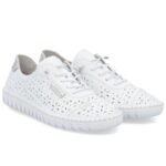 Rieker M2354-80 womens openwork white shoes - Image 3