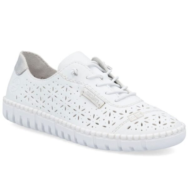 Rieker M2354-80 womens openwork white shoes