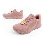 Skechers Bobs Squad-Chaos womens comfortable SLIP-INS sports shoes pink - Image 8