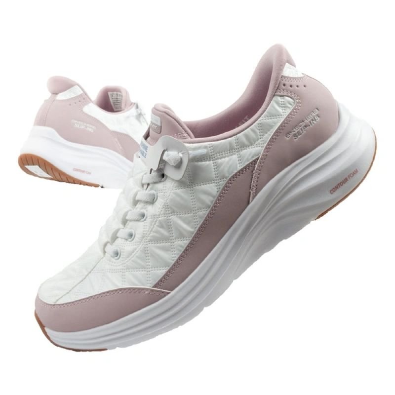 lupin-wear-ca-skechers-contour-foam-women-s-sports-shoes-white-slip-ins-comfortable-2156471 Skechers Contour Foam Womens Sports Shoes White SLIP-INS Comfortable - Image 1