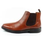 Skechers mens shoes Chelsea boots Miller-Boris elegant leather brown - Image 2