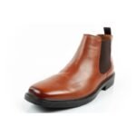 Skechers mens shoes Chelsea boots Miller-Boris elegant leather brown - Image 3